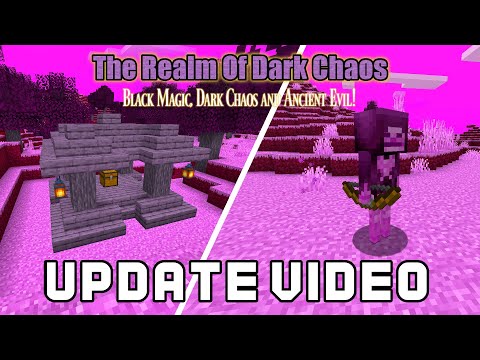 New Minecraft custom dimension mod -The Realm of Dark Chaos Mod Review Update Video
