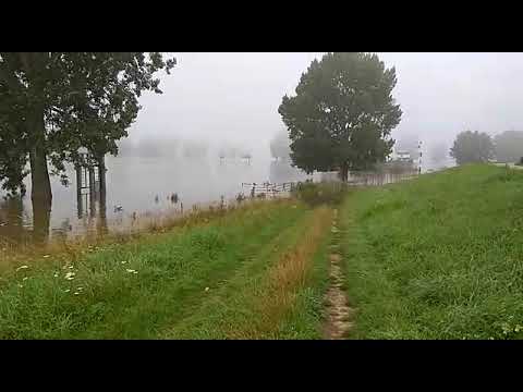Hoogwater dijk Molenhoek en Mook 18 juli 2021