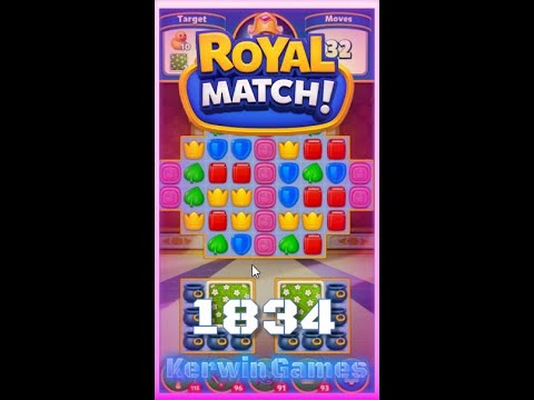 Royal Match Level 1834 - No Boosters Gameplay