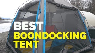Our Teardrop BOONDOCKING Tent with ALL the BEST FEATURES...Minus One!