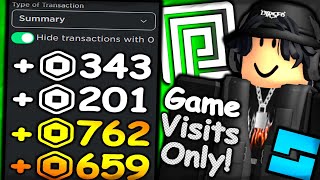 How to make Robux from game visits only!? (HOW MUCH I MADE)