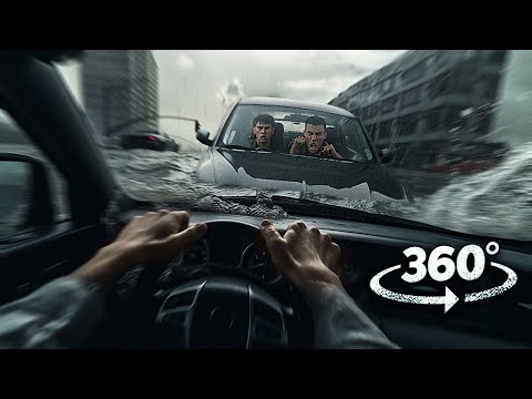 360° AFTER YOU DIE 2 - Car Chase in the Flood VR 360 Video 4k ultra hd