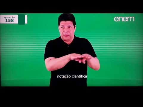 Sinal de notação científica Libras questão 158 2017