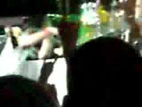 +44, Mark Hoppus breaking stuff post-show