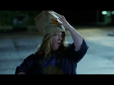 End-of-trailer card — Tammy’s paper-bag dance smash-cuts to titles