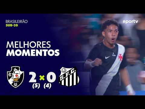 Gols e melhores lances de Vasco da Gama x Santos