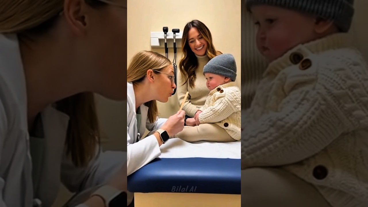 Mom can’t stop smiling — watch the tiny laugh that broke the doc.