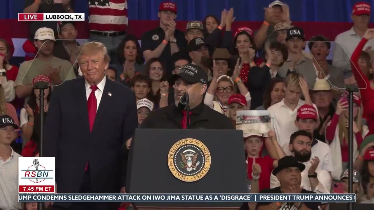 President Trump & Paul Perez Stress Importance of a Secure Border to Texas Crowd - 10/27/26