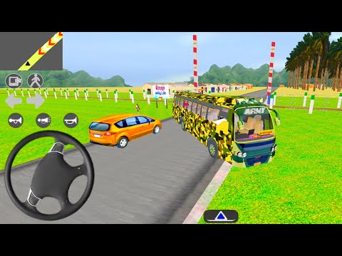 Army Bus Driving in Bus Simulator Real - #5 Android Gameplay | Indian Bus Games 2021