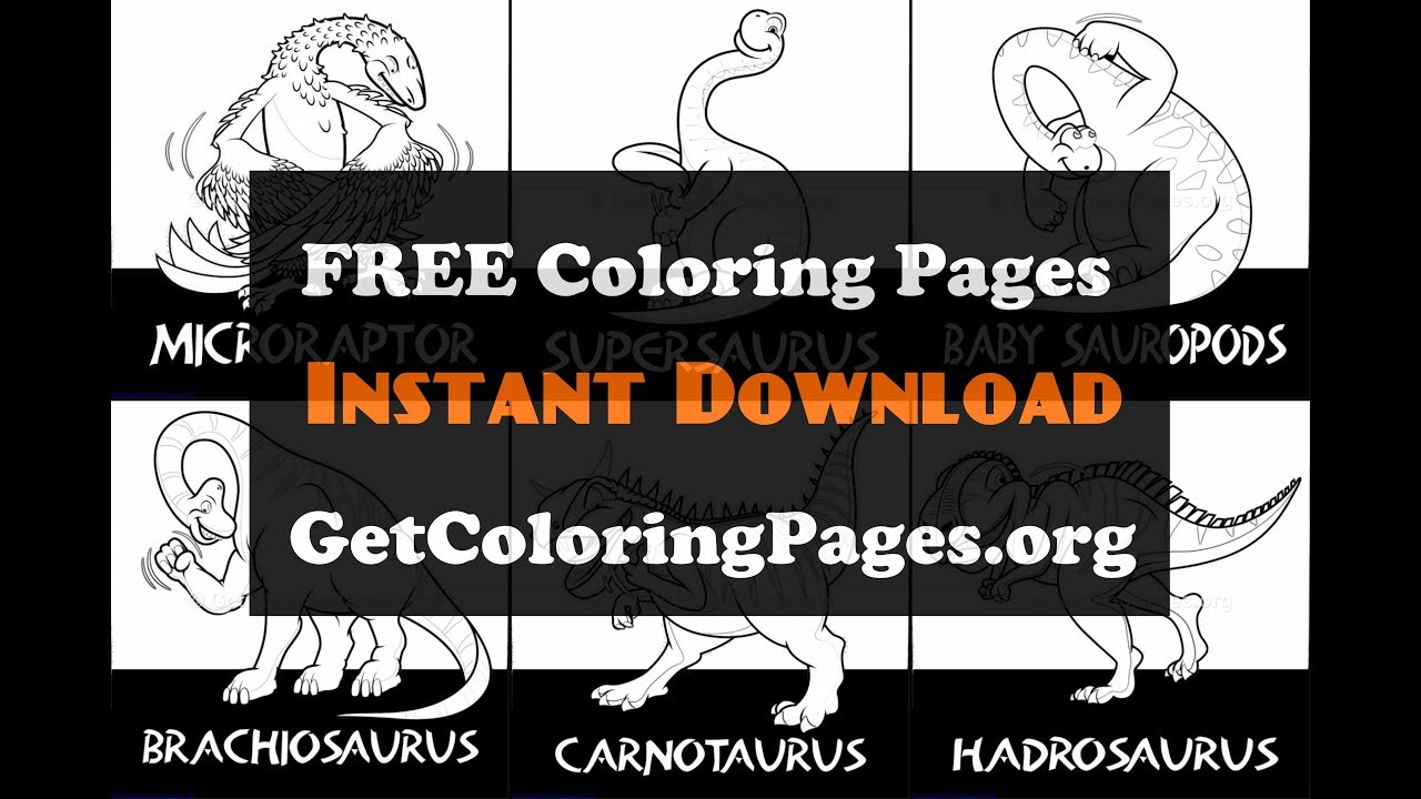 Dinosaurs coloring pages free printable