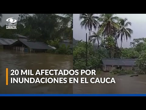 Guapi y Timbiquí registran inundaciones de hasta 2 metros por fuertes lluvias