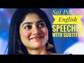 English Speech By Sai Pallavi Learn And Improve Your English With Elites Media