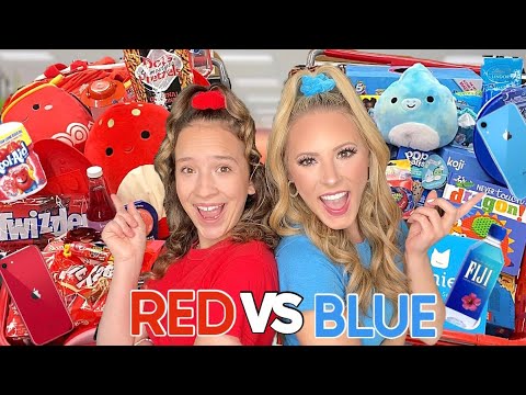 RED 💋💄👠 VS BLUE 🦋🫐💙 TARGET SHOPPING CHALLENGE!