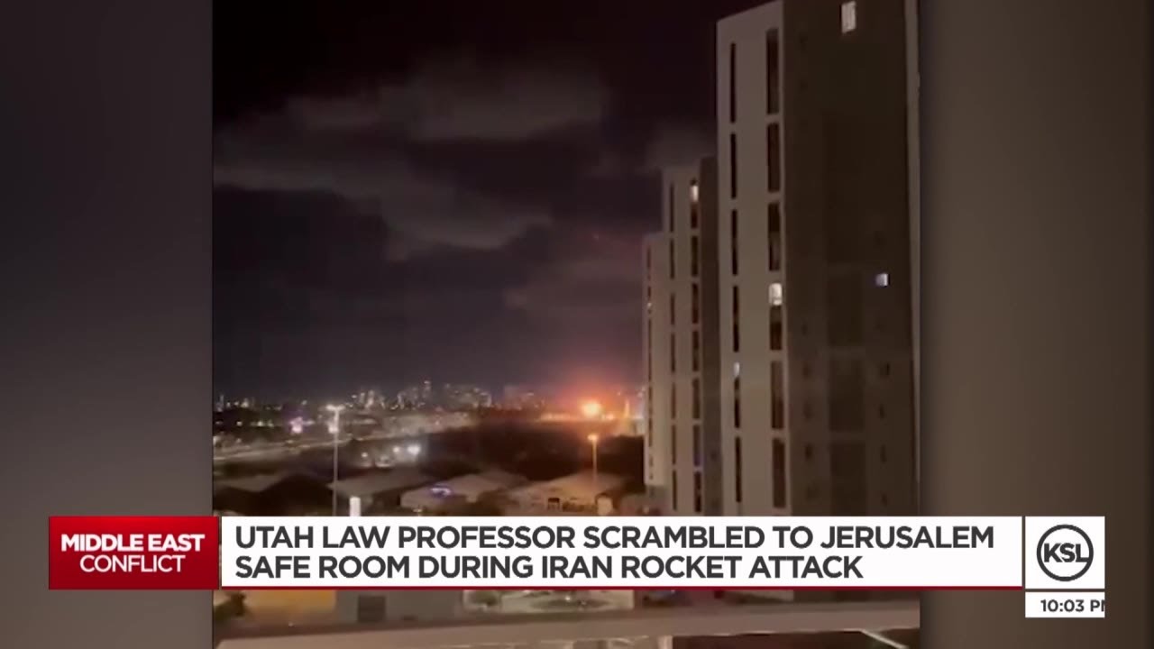 Utah law professor takes cover during Iran rocket attack against Israel