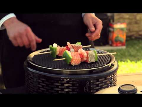 Receitas Cobb - Espetadas de salmão e gambas