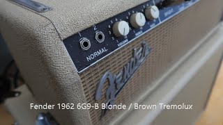 Video thumbnail for Amp Demo 1962 Fender Tremolux 6G9-B and AF Custom Cabinets 2 x 10" Part 1 overdriven by gringopig