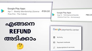 How to refund google play purchases malayalam