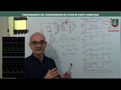 SMPS. Como trabaja circuito flyback con transformador de pulsos (Clase 110.1)