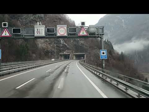 Road A2(E35), Saint-Gotthard Automobile Tunnel,  Switzerland, 10:11 am, 23.12.2022 (Part2)