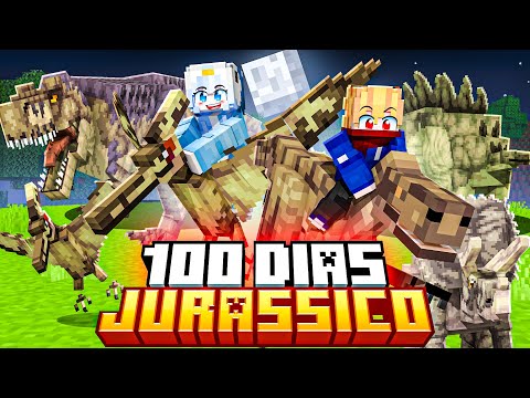 SOBREVIVI 100 DIAS COM DINOSSAUROS EM DUPLA NO MINECRAFT - O FILME