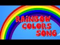 The Rainbow Colors Song Songs For Kids Learn Colors