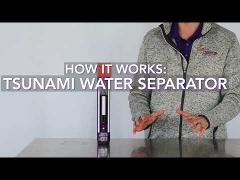 Part of a video titled How a Tsunami Compressed Air Water Separator Works - YouTube