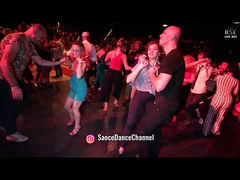Man and Yulia Leontyeva Salsa Dancing at Berlin Salsacongress 2018, Sunday 07.10.2018