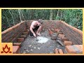 Primitive Technology Wood Ash Cement Fired Brick Hut