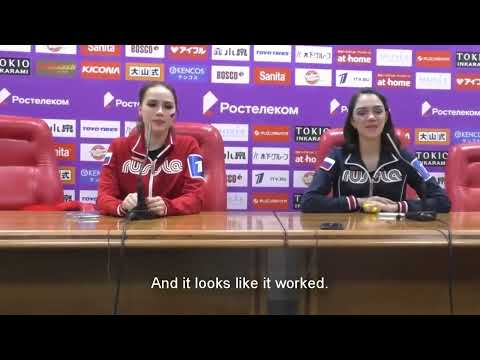 Zagitova, Medvedeva - Press Conference at 2021 Channel One Cup - Feb. 6, 2021