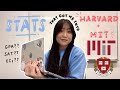 STATS + EXTRACURRICULARS that got me into harvard + mit + more ! | gpa, sat score, interviews, etc