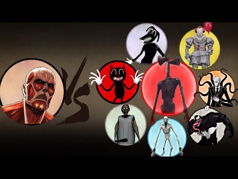 Colossal Titan Vs all monsters