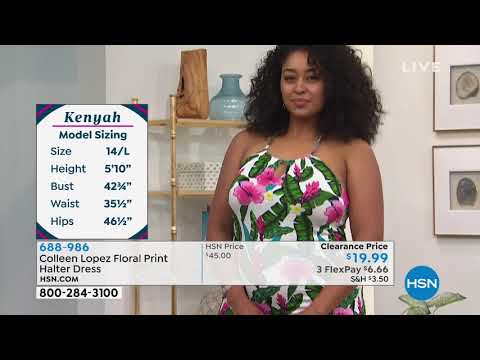 Colleen Lopez Floral Print Halter Dress