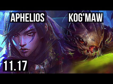 APHELIOS & Thresh vs KOG'MAW & Lulu (ADC) | 13/2/12, Legendary, 400+ games | KR Challenger | v11.17