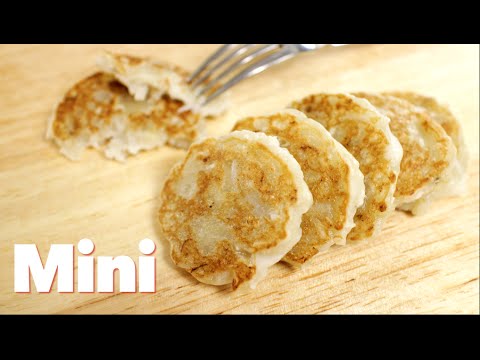 Chewy Banana Coconut Pancakes (mini)