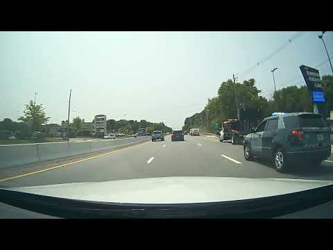 Street Sweeping on Route 1 in Norwood, Massachusetts