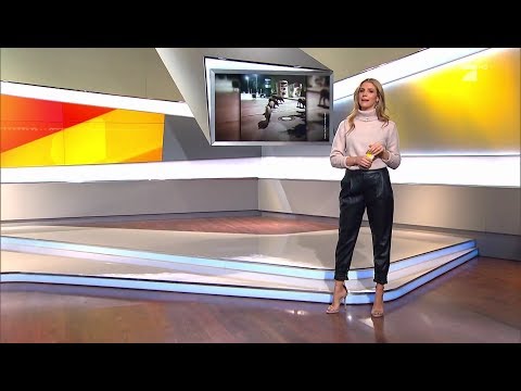 Viviane Geppert   black Leather Pants 08 12 2019