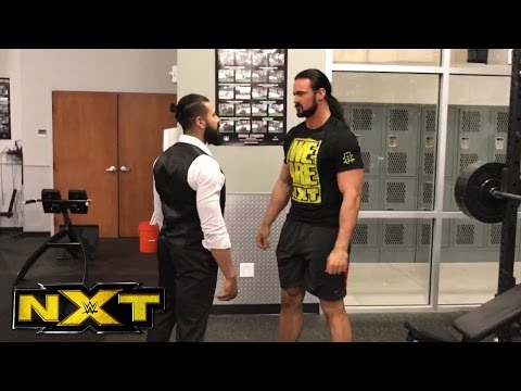 Andrade Almas interrupts Drew McIntyre's workout at the WWE Performance Center: April 19, 2017