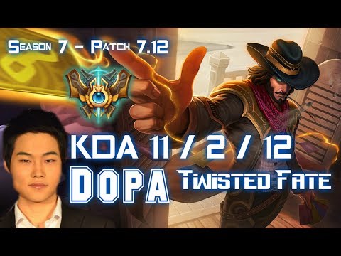 Dopa TWISTED FATE vs KASSADIN Mid - Patch 7.12 KR Ranked