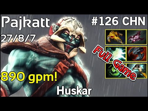 890 gpm! Pajkatt [OpTic] Huskar - Dota 2 Full Game 7.17
