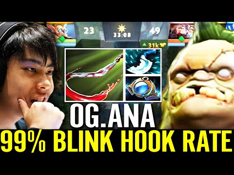 ANA [Pudge] PRO Blink HOOK 99% RATE WTF Imba ROAMING 100% Destroy Pub Game Fountain Dota 2 Pro Guide