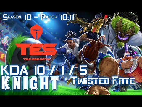 TES Knight TWISTED FATE vs KASSADIN Mid - Patch 10.11 KR Ranked