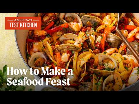 Seafood Feast: Portuguese Stew and Garlicky Shrimp