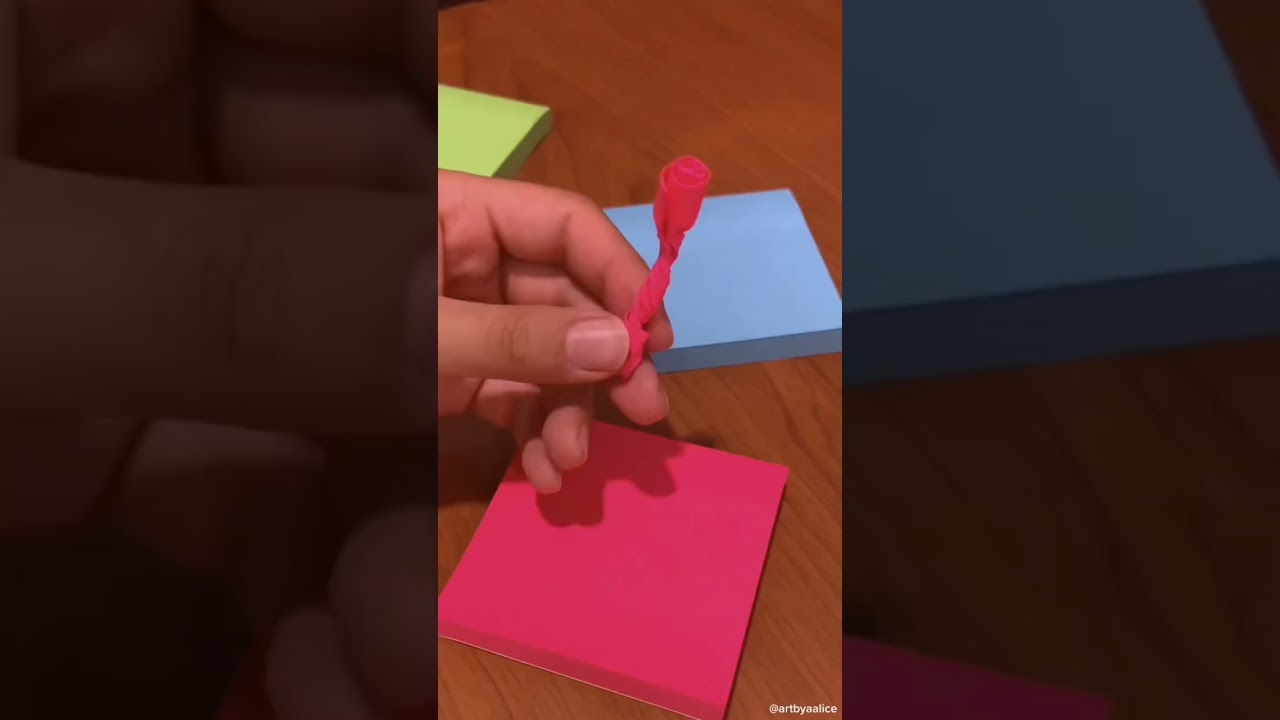 Sticky note bouquet tutorial 💐✨💐✨