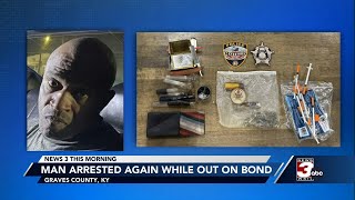 Man arrested on drug charges while out on bond