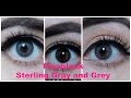 Freshlook Colorblends Grey & Sterling Gray on DARK EYES