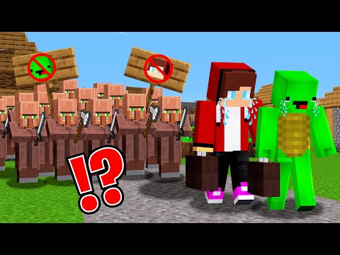 Shocking: Villagers Exile Mikey & JJ in Minecraft