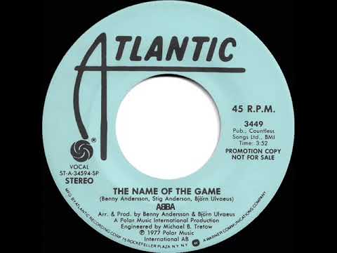 1978 ABBA - The Name Of The Game (stereo radio promo 45--short version)