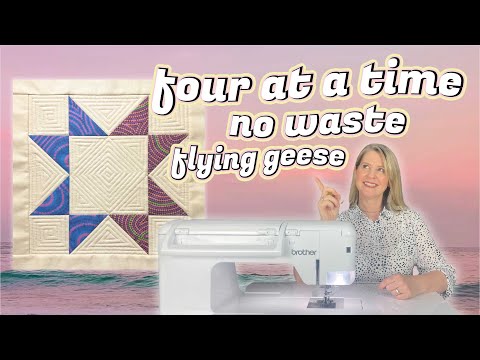 FOUR AT A TIME NO WASTE FLYING GEESE INTO A PATCHWORK STAR! Island Home Ep 11