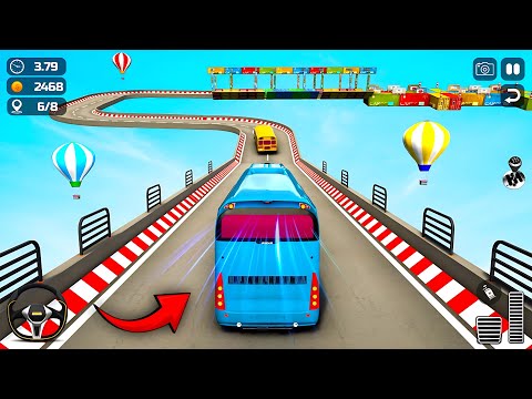 Vertical Impossible Bus Mega Ramp - Bus Stunt Tracks Racing 3D - Android GamePlay