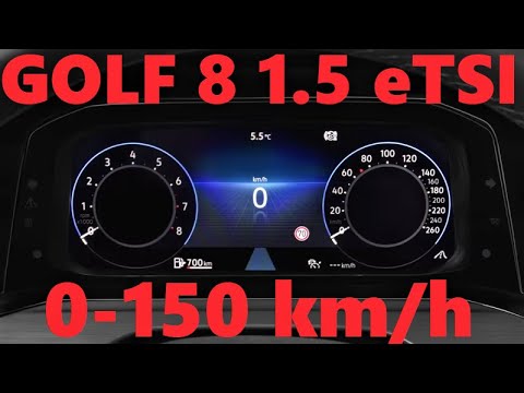 VW GOLF  8 1.5 eTSI ACCELERATION // 0-150km/h // MHEV